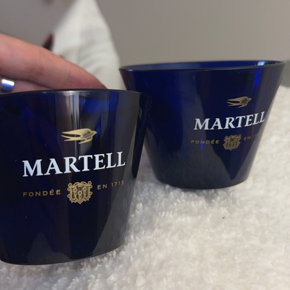 x2 Martell Cognac 1715 Blue Cups - Picture 3 of 3